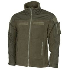 MFH Combat Style Fleece Jacket - Olive Green