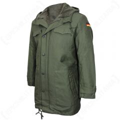 Olive German Army Parka with Liner