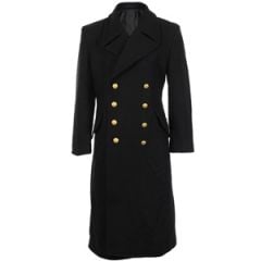 Navy Great Coat - Black Thumbnail