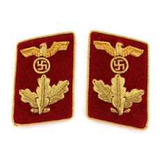 NSDAP Dienstleiter Collar Tabs