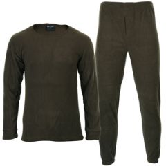 Olive Drab Round Neck Thermal Underwear Set