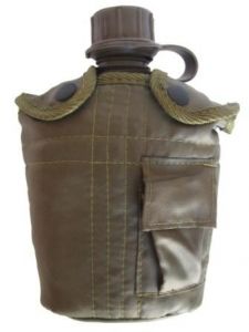 Olive Green Water Bottle With Cover