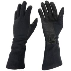 Original German Aramid and Leather Black Pilot Gloves