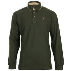 New Style Percussion Long-Sleeve Polo Shirt - Olive