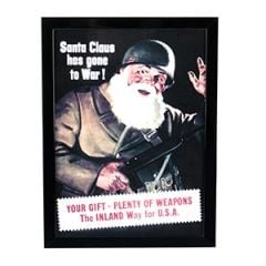 WW2 US Santa Claus Has Gone to War Framed Print