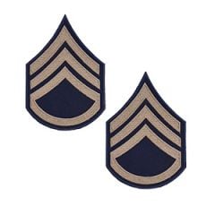 Dark blue Staff Sergeant Rank Badge with silver detail
