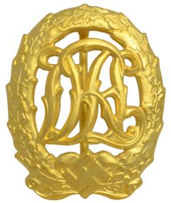 WW2 DRL Sports Badge in Gold