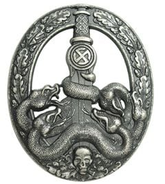 German Anti-Partisan Badge - Antique Silver