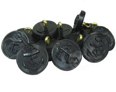 Kriegsmarine Tunic Buttons - Black Nylon from above