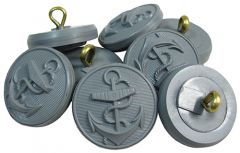 Kriegsmarine Tunic Buttons - Grey Nylon