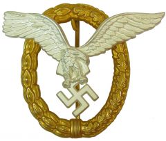 Metal Luftwaffe Pilot Observer Badge