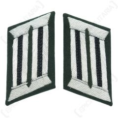 WW2 German Army Officer Collar Tabs Combat Engineer Black