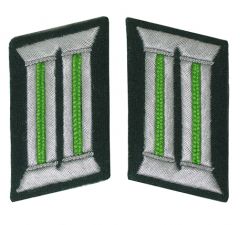 WW2 German Officer Collar Tabs (Light Green)