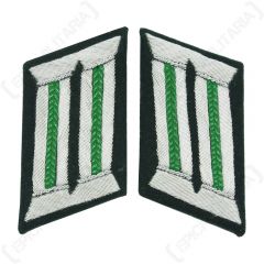 German Army Officer Collar Tabs Panzer Grenadier Green