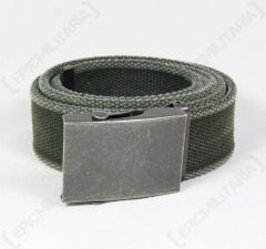 Vintage Trouser Belt - Olive Green