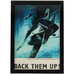 WW2 British Back Them Up Framed Print