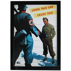 WW2 American Loose Talk Can Cause This Framed Print