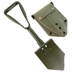 German Army Style Olive Drab Shovel and Cover - Type 2
