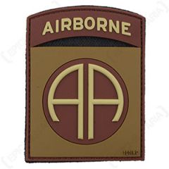 PVC 82nd Airborne Hook & Loop Patch - Desert