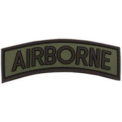 PVC Airborne Hook & Loop Shoulder Patch - Olive