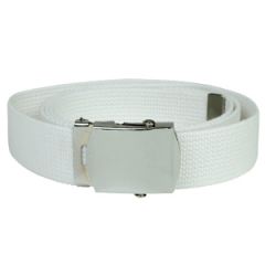 Cotton 30mm Trouser Belt - White