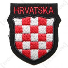 WW2 German Croatian Volunteer Shield with Hrvatska text