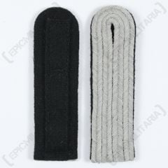 WW2 German Officer Shoulder Boards - Black Piped Front and Back