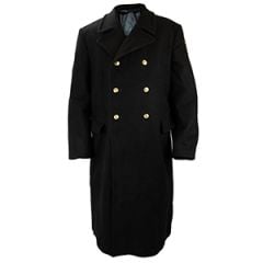 Original Russian Armed Forces Naval Wool Greatcoat - Black