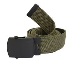 US Style 30mm Cotton Belt with Black Buckle - Olive Drab