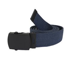 US Style 30mm Cotton Belt with Black Buckle - Dark Blue