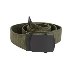 US Style 38mm Cotton Belt with Black Buckle - Olive Drab