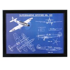 Supermarine Spitfire Framed Blueprint Thumbnail