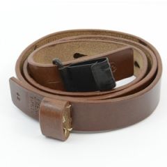 Swiss Army K31 Rifle Sling - BROWN LEATHER Thumbnail
