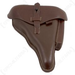 German WW2 DWM 1917 Luger Holster - Dark Brown Leather