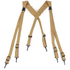 US Army M36 Khaki Combat Webbing Suspenders Thumbnail