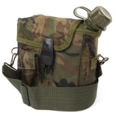 US Canteen and Cover with Shoulder Strap - Camo Thumbnail