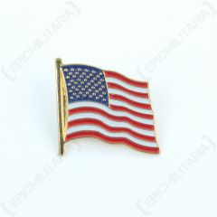 Front of metal US Flag Pin Badge