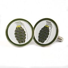 WW2 US Pineapple Grenade Cufflinks Thumbnail