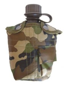 Woodland Camo Water Bottle With Cover