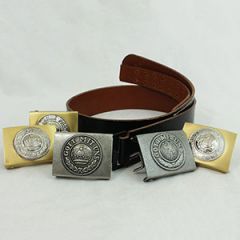 German Black Leather Belt and WW1 Buckle Thumbnail