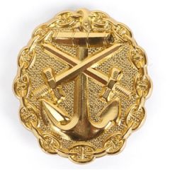 WW1 Imperial German Naval Wound Badge - Gold Thumbnail