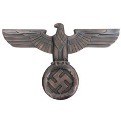 WW2 German Wall Eagle - Antique Bronze - Thumbnail