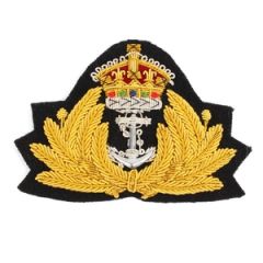 WW2 Navy Peak Cap Badge - Kings Crown Thumbnail