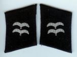 Luftwaffe RLM Construction Division Gefreiter Collar Tabs - Black