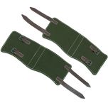 WW2 German Green Gaiters - Brown Leather