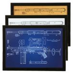 German MP40 Framed Blueprint