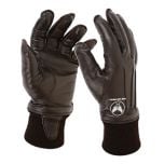 US A10 Stamped Leather Pilot Gloves - Dark Brown