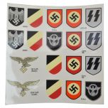 WW2 German helmet Decal Sheet