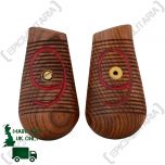 WW2 German Mauser C96 Wooden Red 9 Pistol Grips