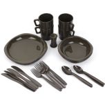 26 Piece Camping Dinner Set - Olive Drab Thumbnail